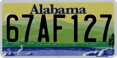 AL license plate 67AF127