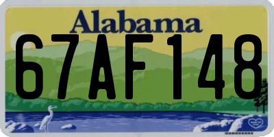 AL license plate 67AF148