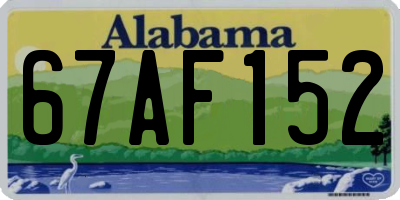 AL license plate 67AF152