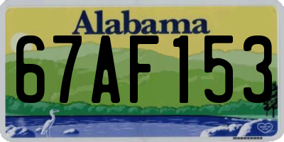 AL license plate 67AF153