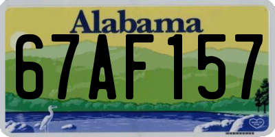 AL license plate 67AF157