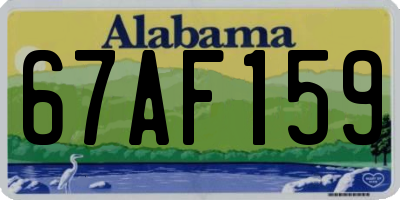 AL license plate 67AF159