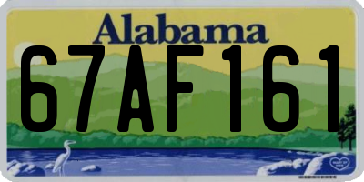 AL license plate 67AF161