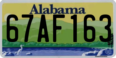 AL license plate 67AF163