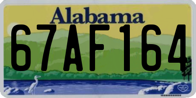 AL license plate 67AF164