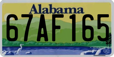 AL license plate 67AF165