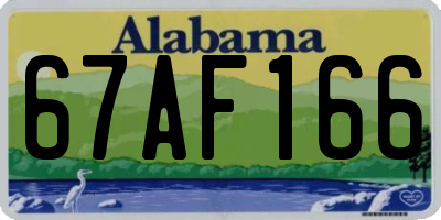 AL license plate 67AF166