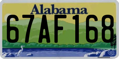 AL license plate 67AF168