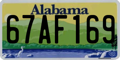AL license plate 67AF169