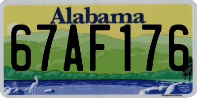 AL license plate 67AF176