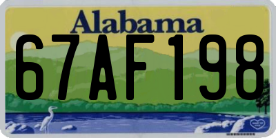 AL license plate 67AF198