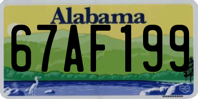 AL license plate 67AF199