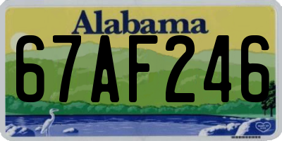 AL license plate 67AF246
