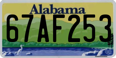AL license plate 67AF253