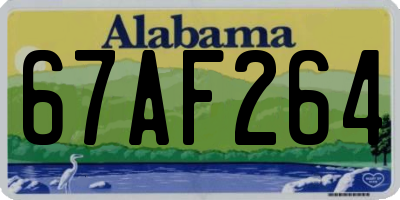 AL license plate 67AF264