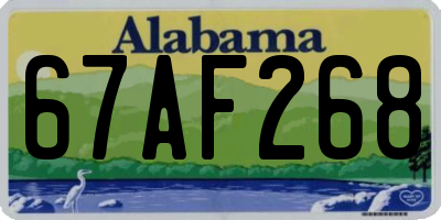 AL license plate 67AF268