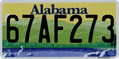 AL license plate 67AF273