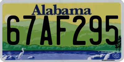 AL license plate 67AF295
