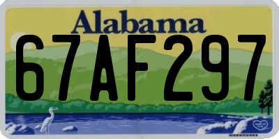 AL license plate 67AF297