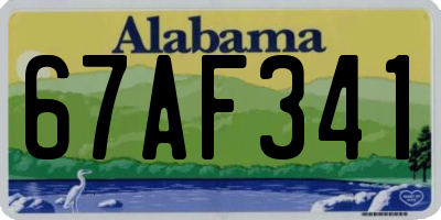 AL license plate 67AF341