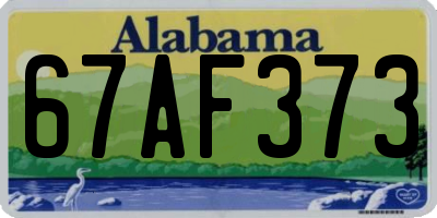 AL license plate 67AF373