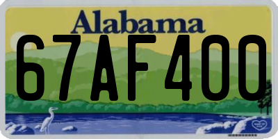 AL license plate 67AF400