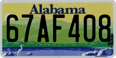 AL license plate 67AF408