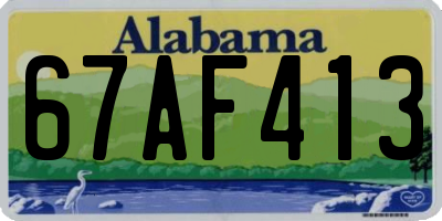 AL license plate 67AF413