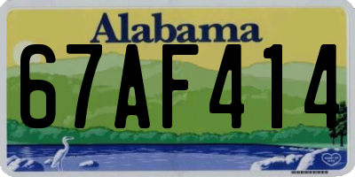 AL license plate 67AF414