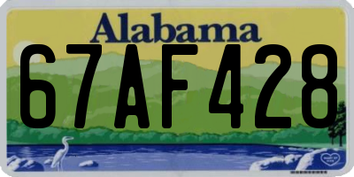 AL license plate 67AF428