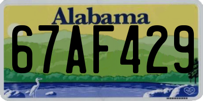 AL license plate 67AF429