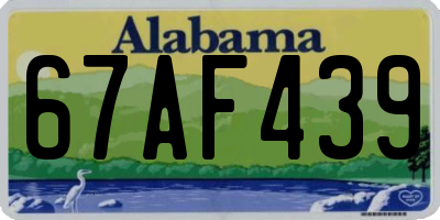 AL license plate 67AF439
