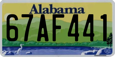 AL license plate 67AF441