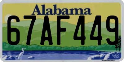 AL license plate 67AF449