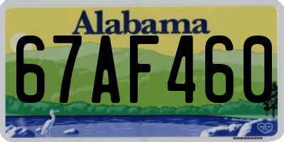 AL license plate 67AF460