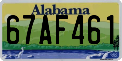 AL license plate 67AF461