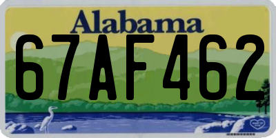AL license plate 67AF462