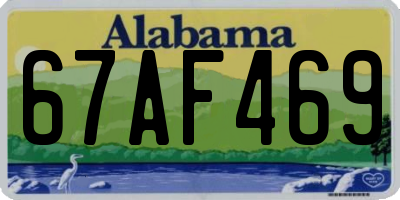 AL license plate 67AF469