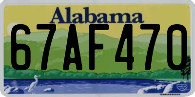 AL license plate 67AF470