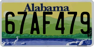 AL license plate 67AF479