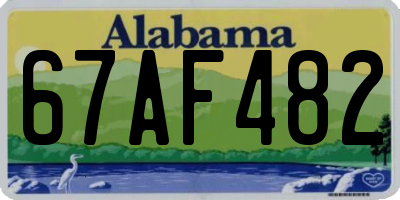 AL license plate 67AF482