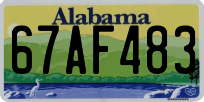 AL license plate 67AF483