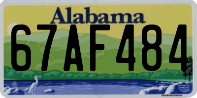 AL license plate 67AF484