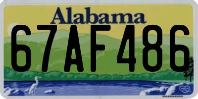 AL license plate 67AF486