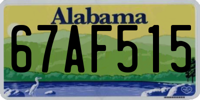 AL license plate 67AF515