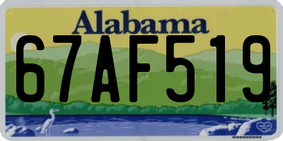 AL license plate 67AF519