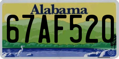 AL license plate 67AF520