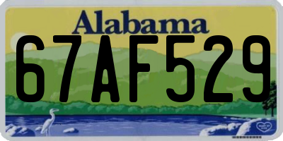 AL license plate 67AF529