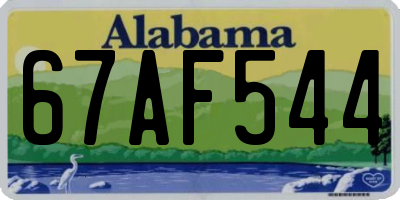 AL license plate 67AF544