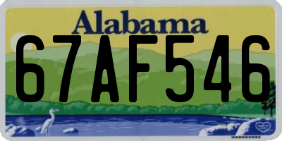 AL license plate 67AF546